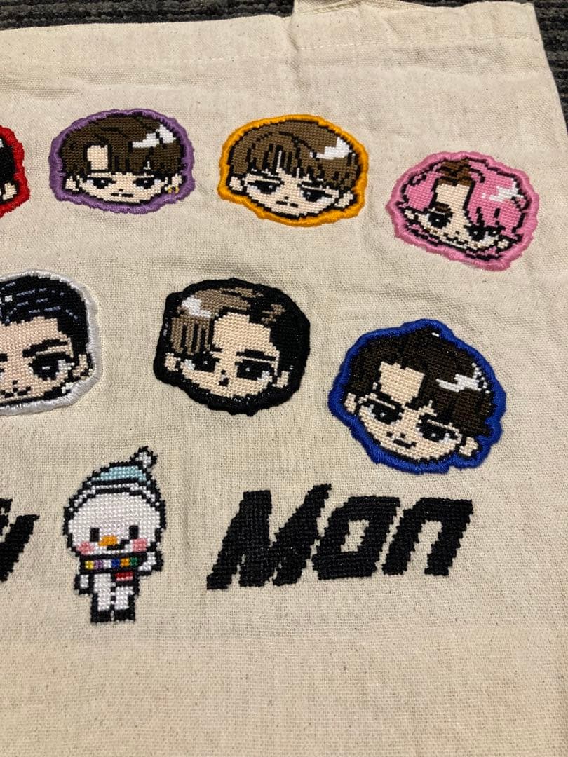 Manキャラクター刺繍トートバッグ