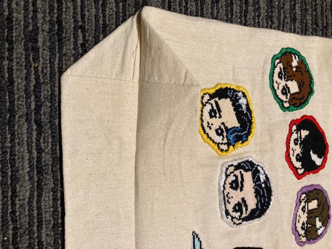 Manキャラクター刺繍トートバッグ