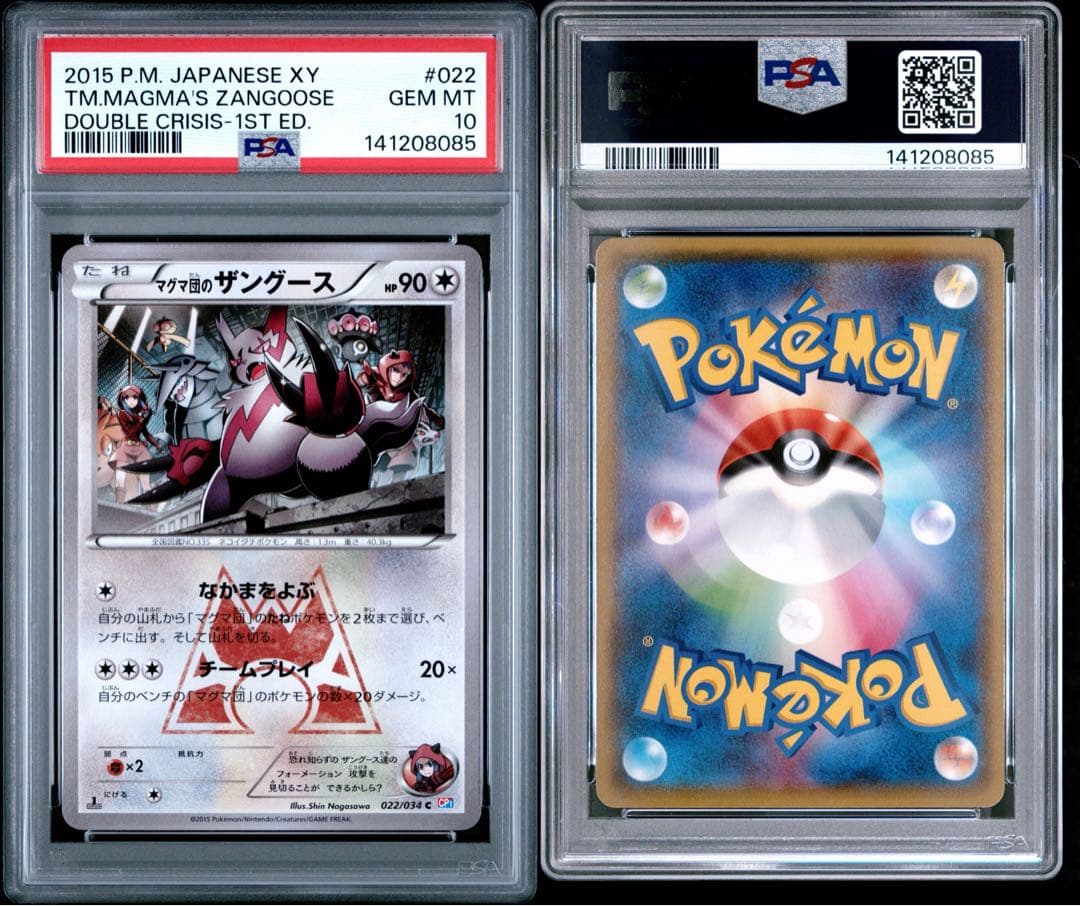 PSA10 2連番 アクア団のハブネーク マグマ団のザングース ポケモンカード