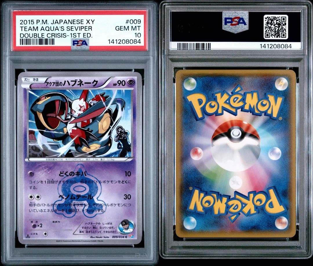 PSA10 2連番 アクア団のハブネーク マグマ団のザングース ポケモンカード