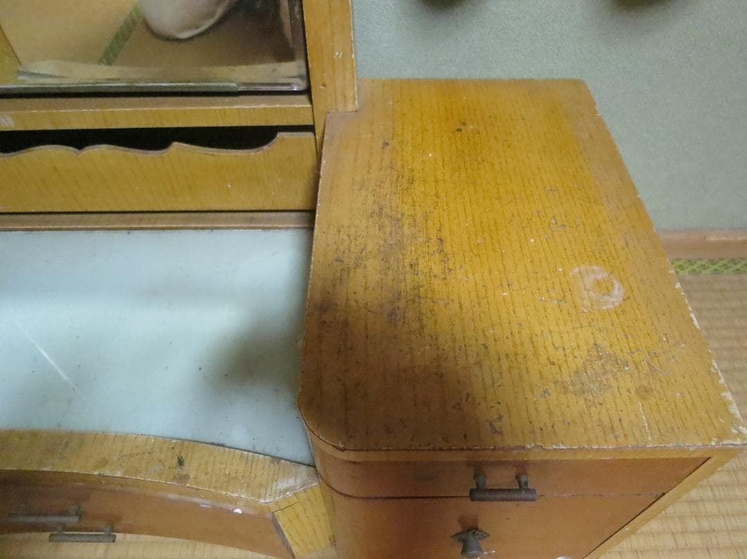 ★最終値 鏡台　昭和レトロ　アンティーク　ドレッサー　古民家蔵出し インテリア