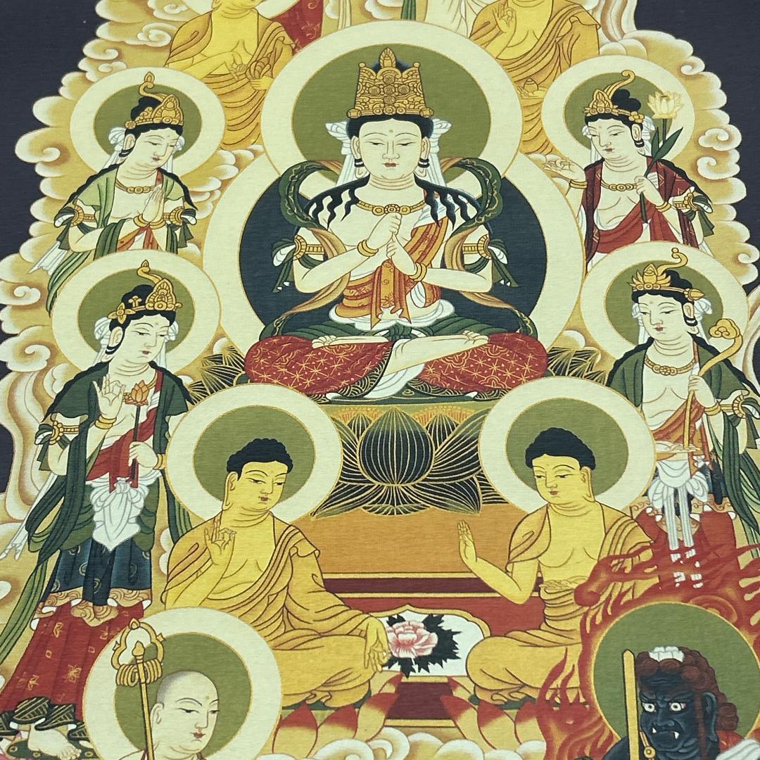 掛軸 十三仏様 木箱付き 仏画 弘法大師 真言十三佛 平成7年11月 仏像掛軸