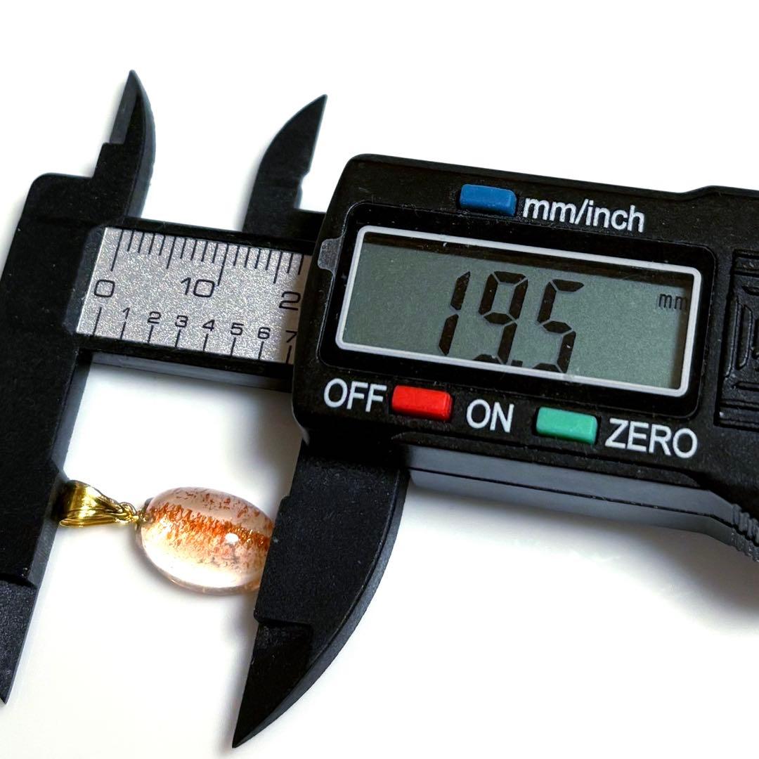 K18 稀少石　レピドクロサイトインクォーツ　ペンダント　オレンジ