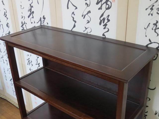 松本民芸家具 ミズメザクラ 無垢材 E型 クズ布 飾り棚 定価297.000円