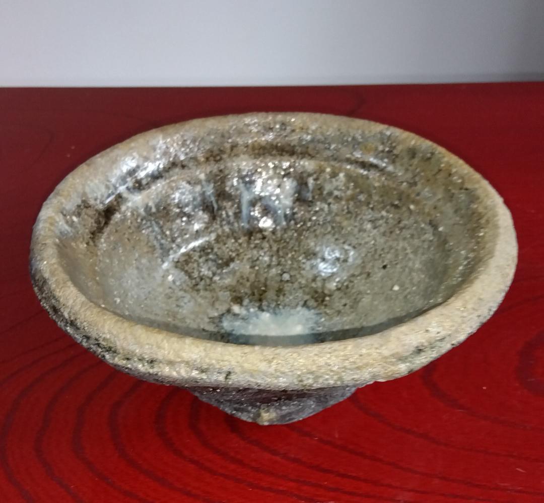 白越不朝　塩越窯 自然灰釉の究極美が迸る逸品灰釉美向付け中鉢No:1