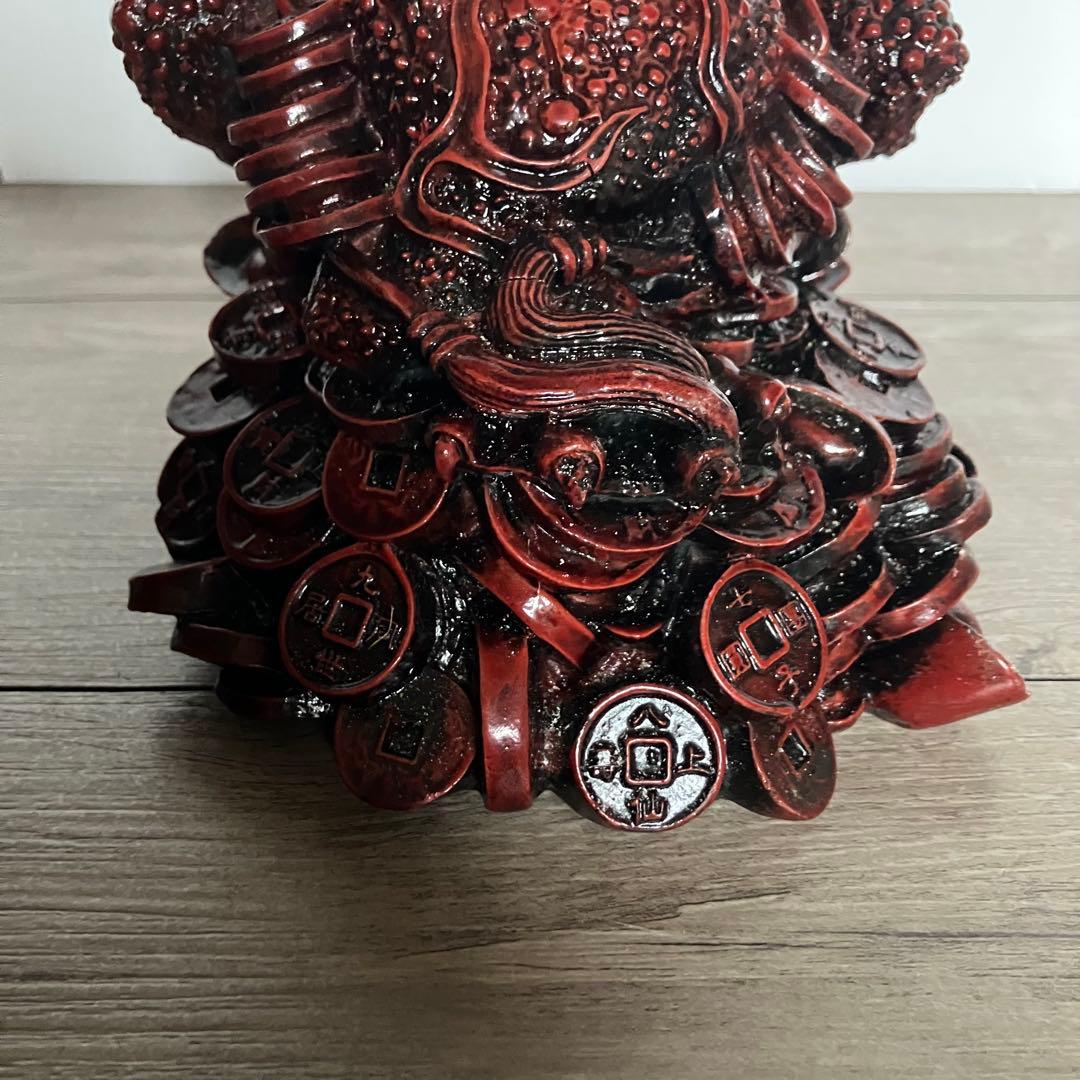 E-4② 【開運・金運の守護神】三本脚の蛙（銭蛙）置物 オブジェ インテリア