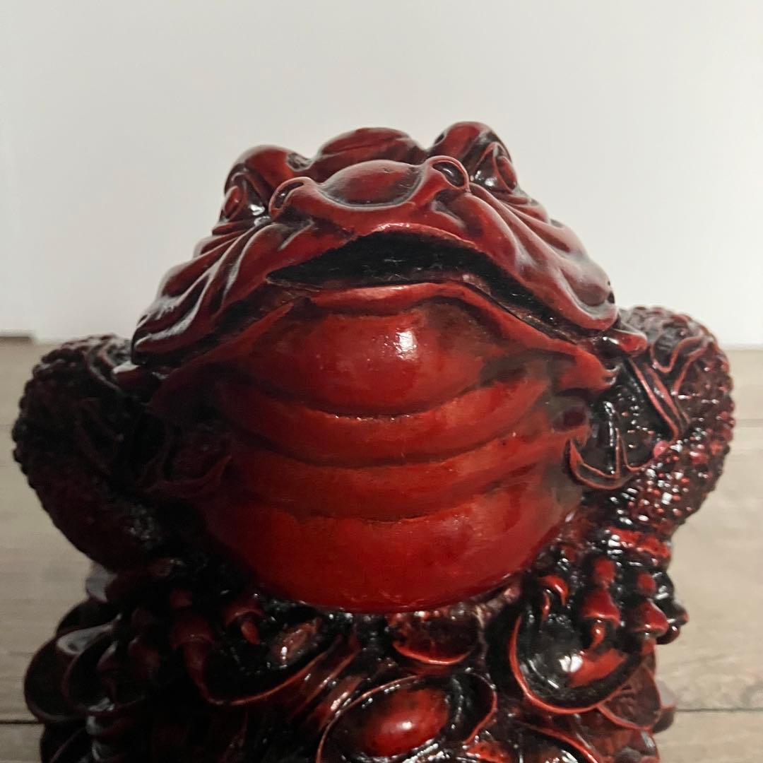 E-4② 【開運・金運の守護神】三本脚の蛙（銭蛙）置物 オブジェ インテリア