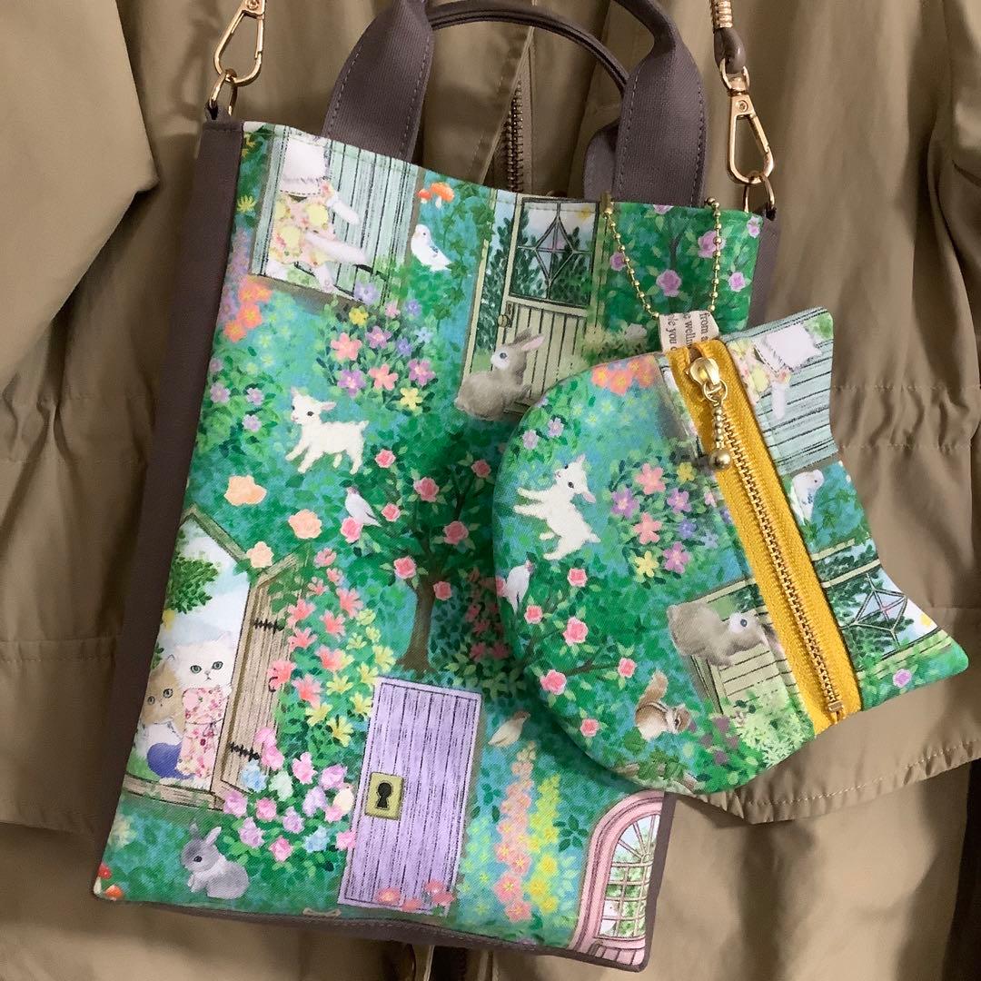 ユキエモン　yukiemon ハンドメイド　ファスナーポーチ　ポシェット　マルチ