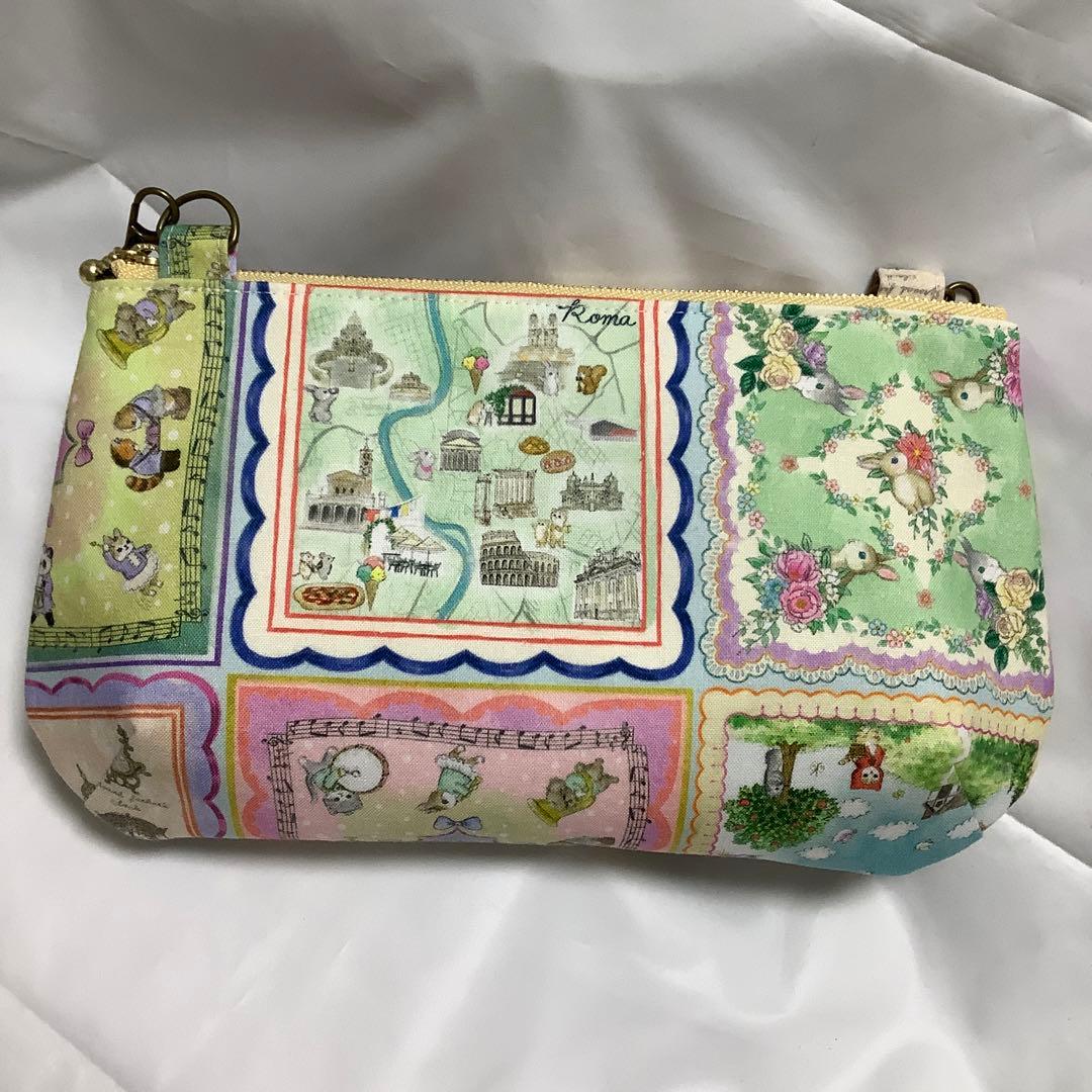 ユキエモン　yukiemon ハンドメイド　ファスナーポーチ　ポシェット　マルチ