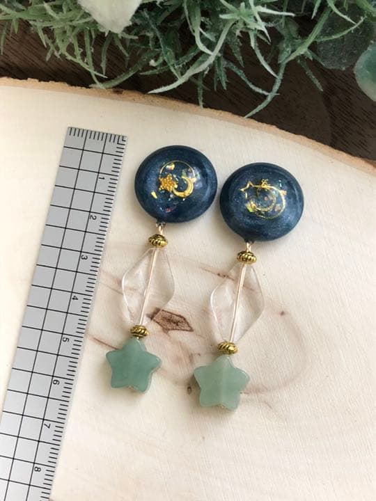 かるはさん専用♡天然石 star＆moon ピアス イヤリング