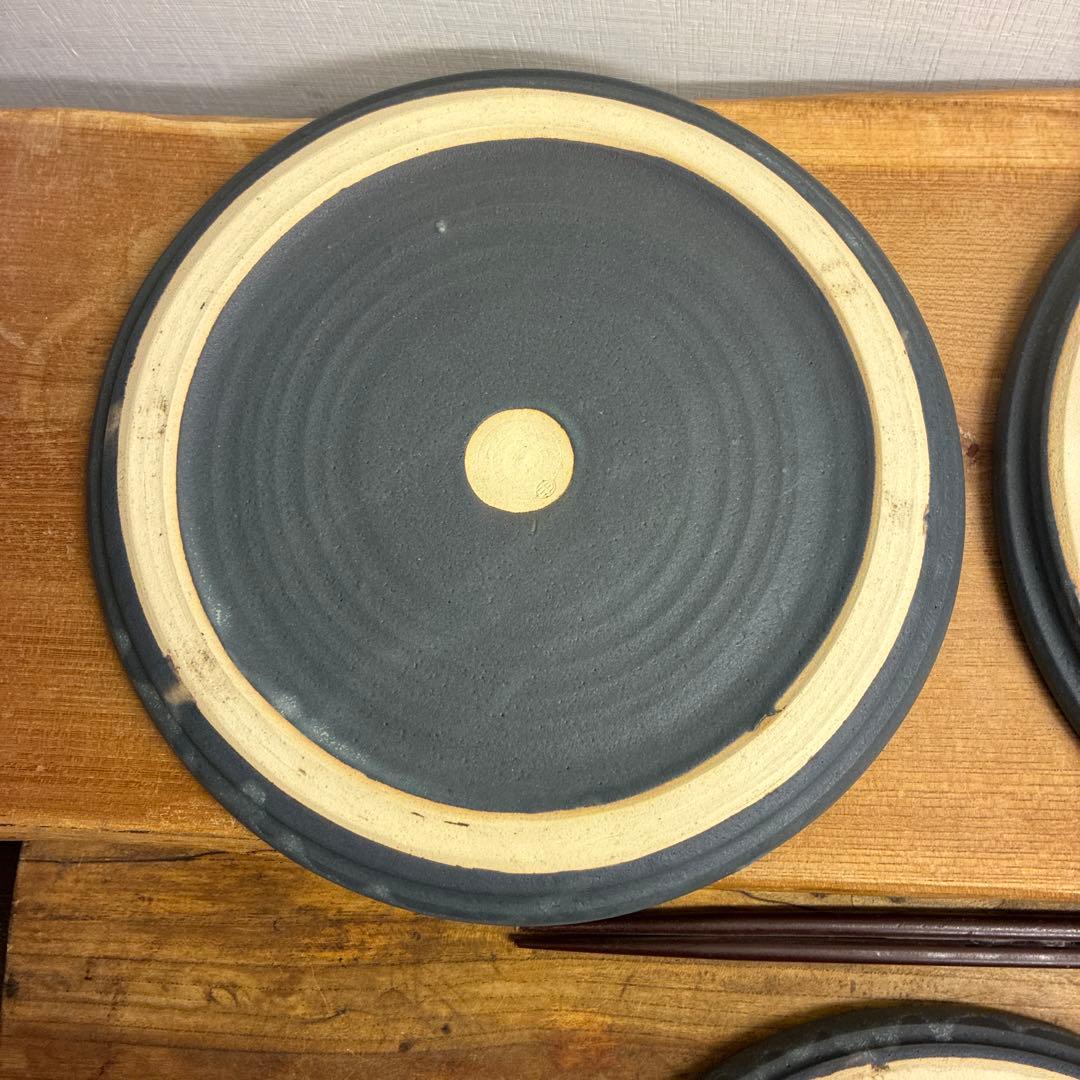 新品　陶器　陶芸作家　プレート皿3枚　346