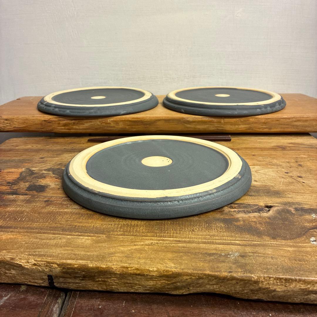 新品　陶器　陶芸作家　プレート皿3枚　346