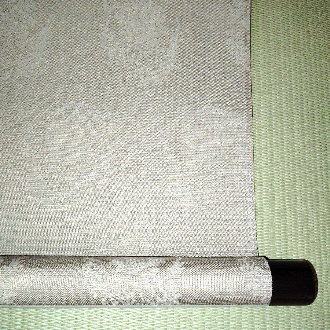【美品】掛軸 中島佳香『老松双鶴』絹本 共箱付 掛け軸 茶掛 床の間 インテリア