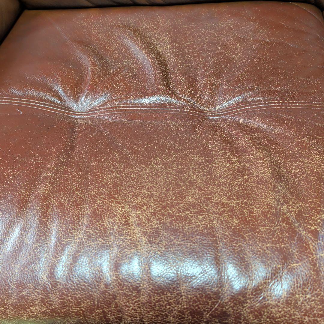 村内家具　本革カウチソファー　2人掛けソファーのみ　本革クッション2個付き