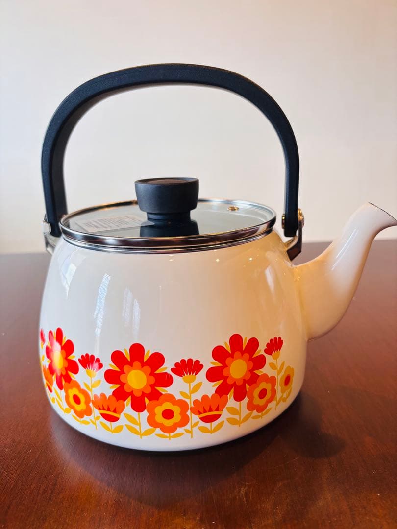 【限定品・未使用】富士ホーロー メモリーズ 花柄ケトル2.5L