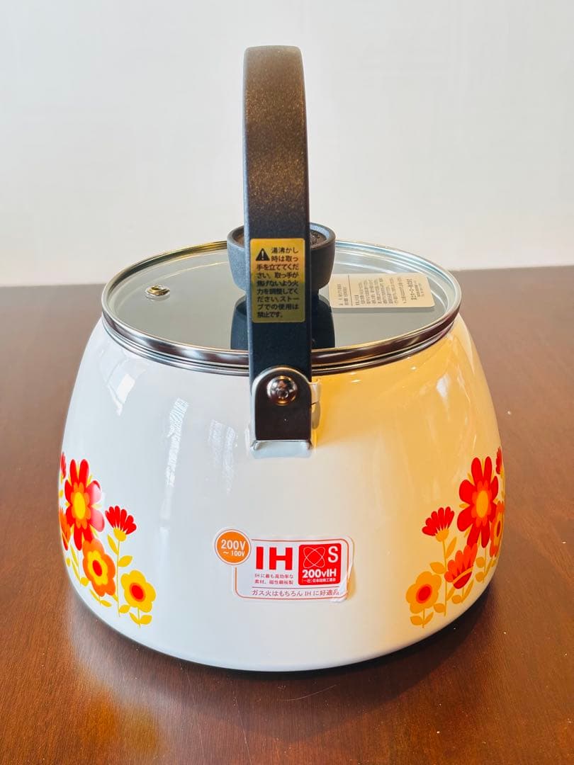 【限定品・未使用】富士ホーロー メモリーズ 花柄ケトル2.5L