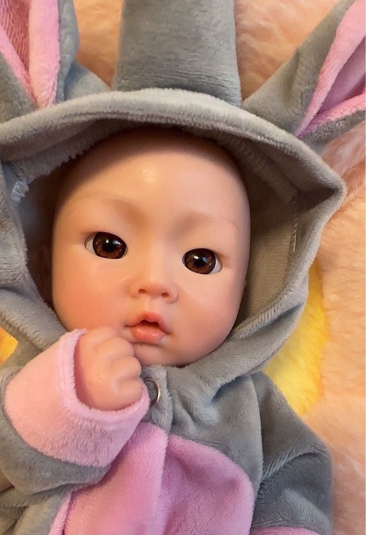 訳あり★新品★リボーンドールフルシリコン日本人顔ベビーちゃん男の子 28cm
