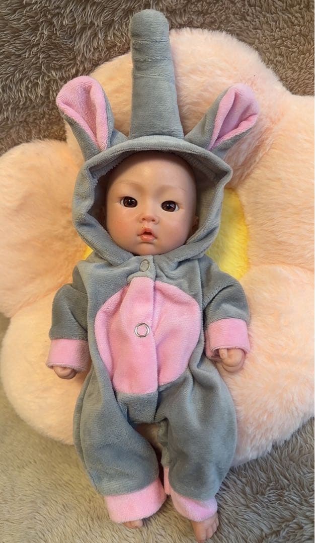 訳あり★新品★リボーンドールフルシリコン日本人顔ベビーちゃん男の子 28cm