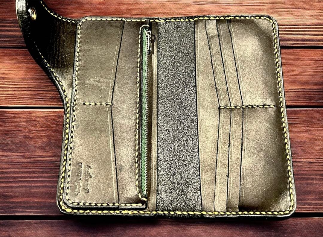 Gravy Leather クロコダイル ワニ革 バイカー 長財布 ハンドメイド