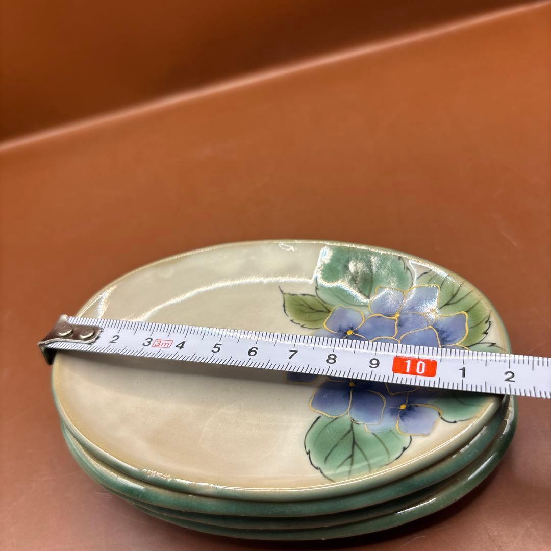 京焼　清水焼　陶あん　色絵付け　小皿　醤油皿（かなり小さめ）４枚セット　陶葊