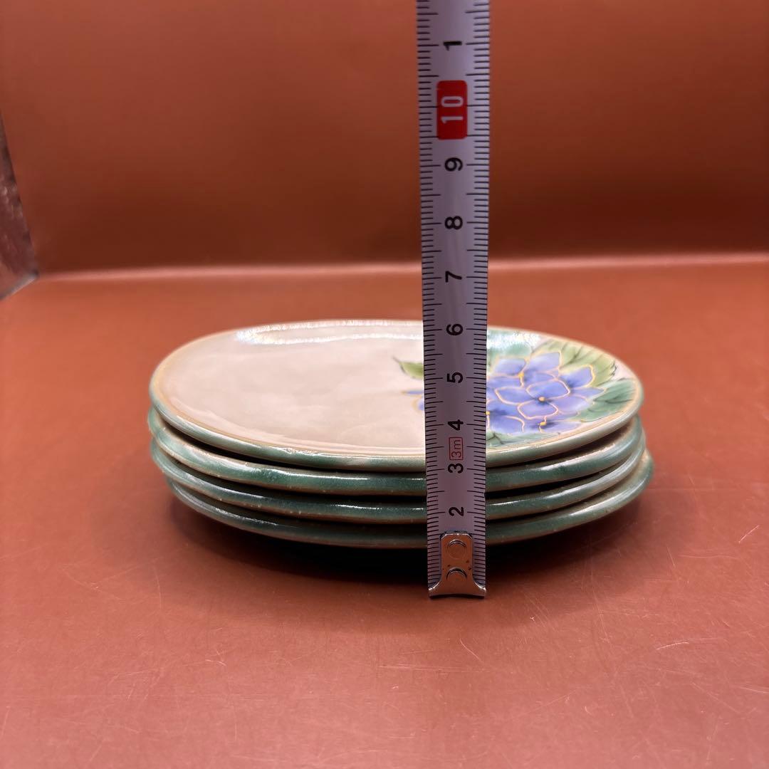 京焼　清水焼　陶あん　色絵付け　小皿　醤油皿（かなり小さめ）４枚セット　陶葊