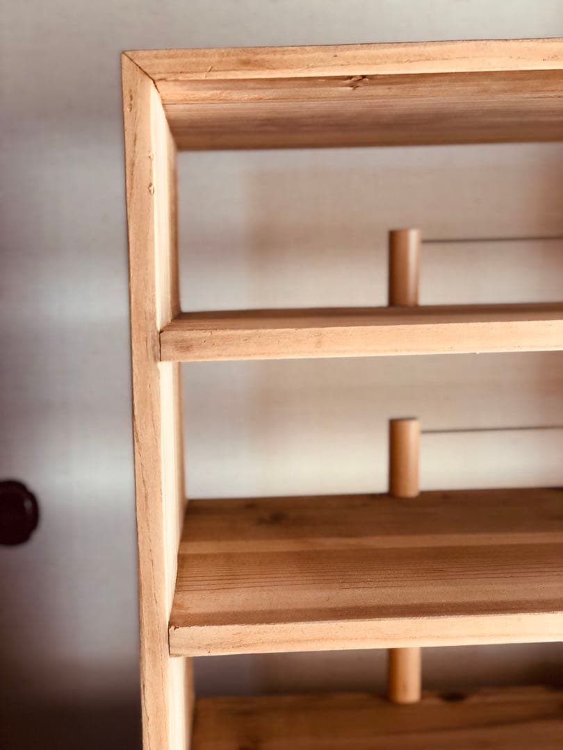 【一点物｜杉無垢材シェルフ】和モダン収納　打ち出し取手付｜アンティーク家具