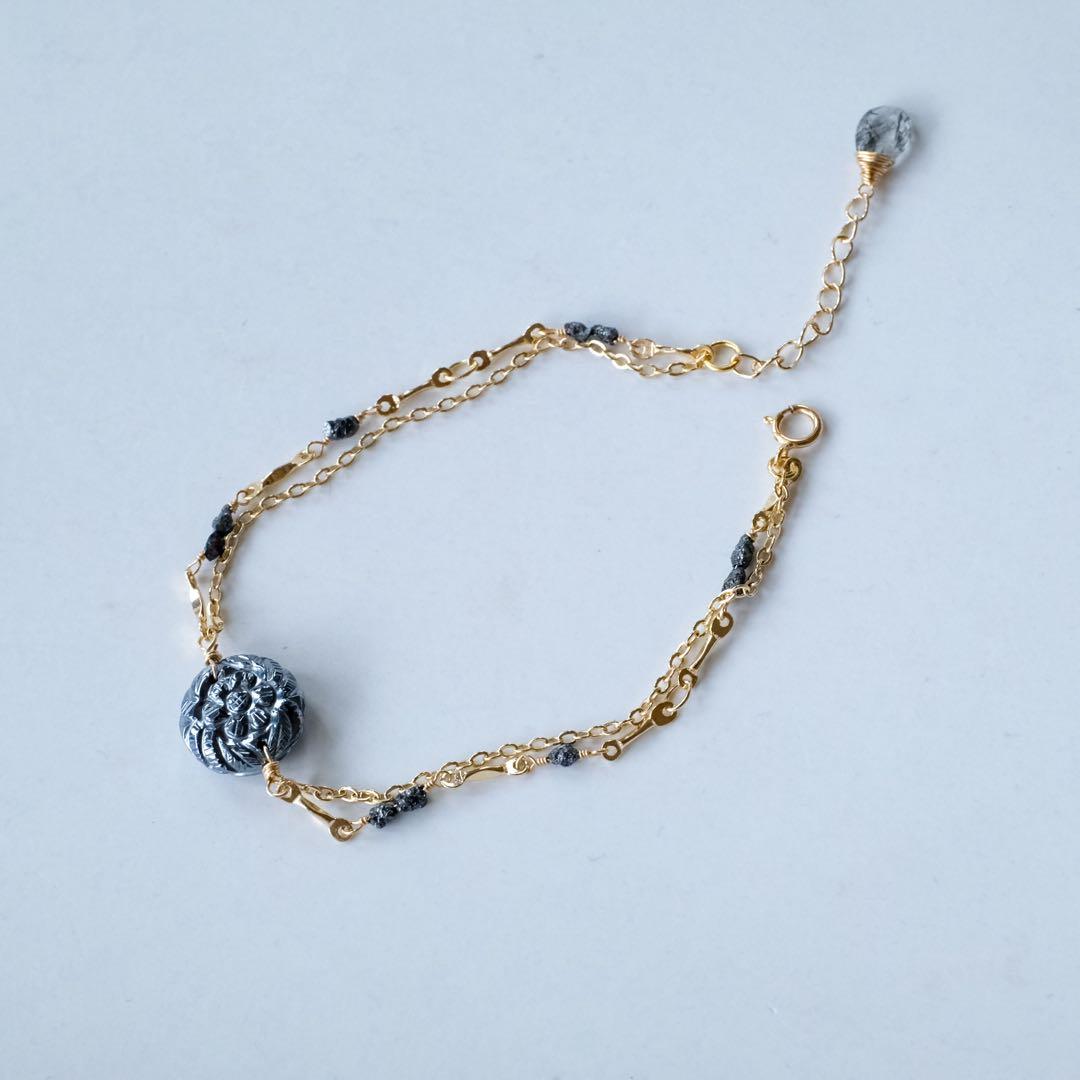 R✴︎H♦︎ラスト1点！14kgfドルフィンカービングピアス/イヤリング