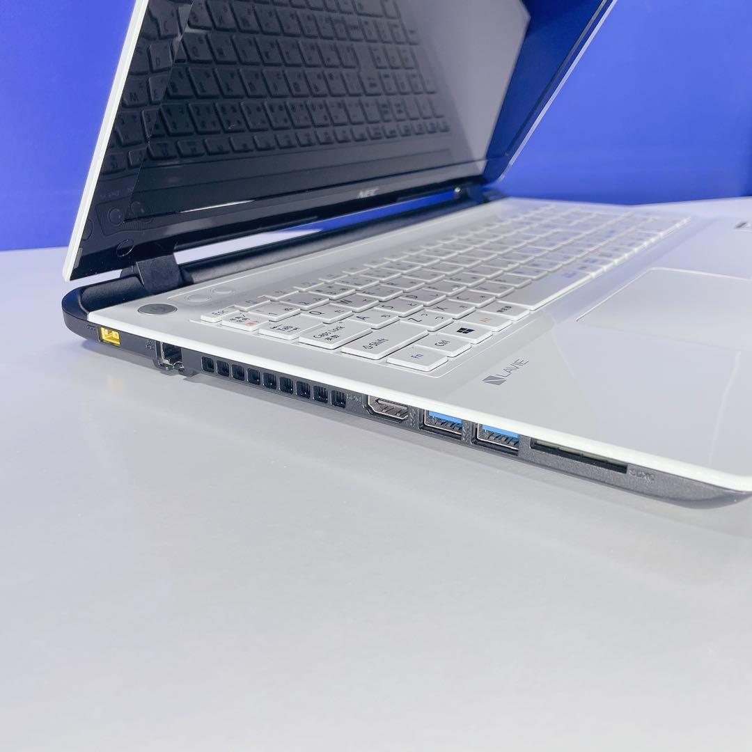 美品✨設定済✨快速SSD✨Windows11✨NEC白ノートパソコンカメラ薄型