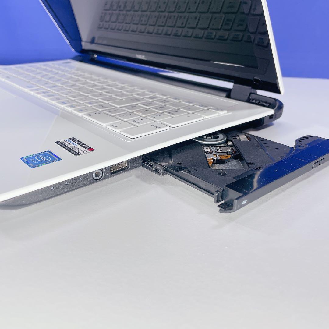 美品✨設定済✨快速SSD✨Windows11✨NEC白ノートパソコンカメラ薄型