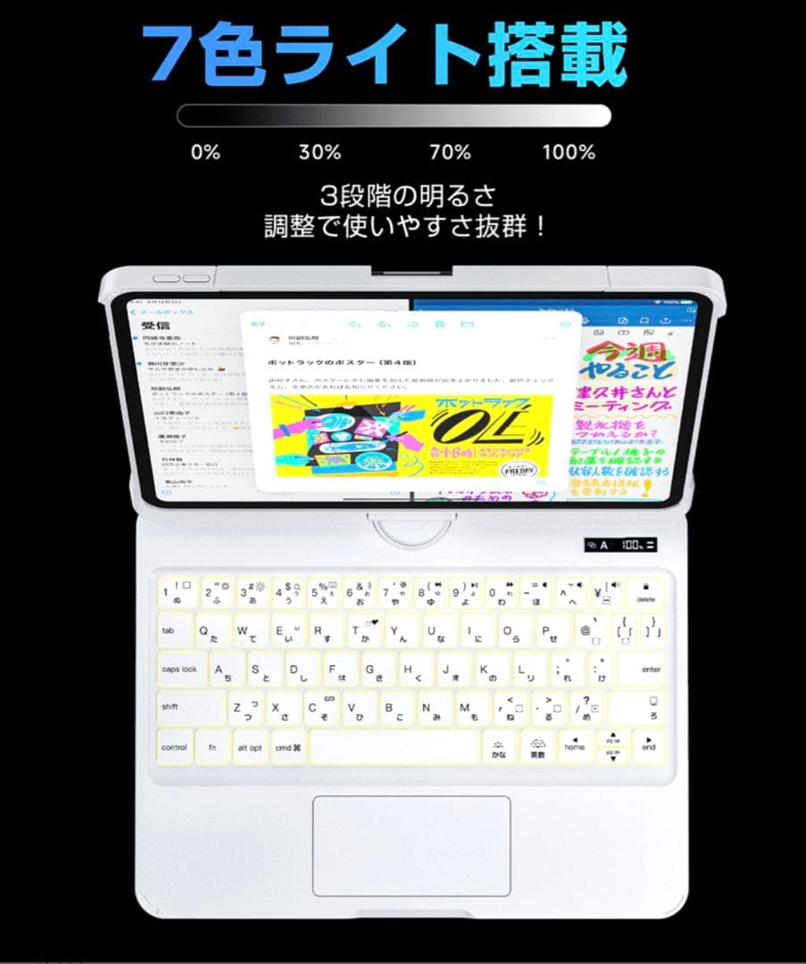 iFacemall iPad キーボード　iPad Air4/Air5/Air6