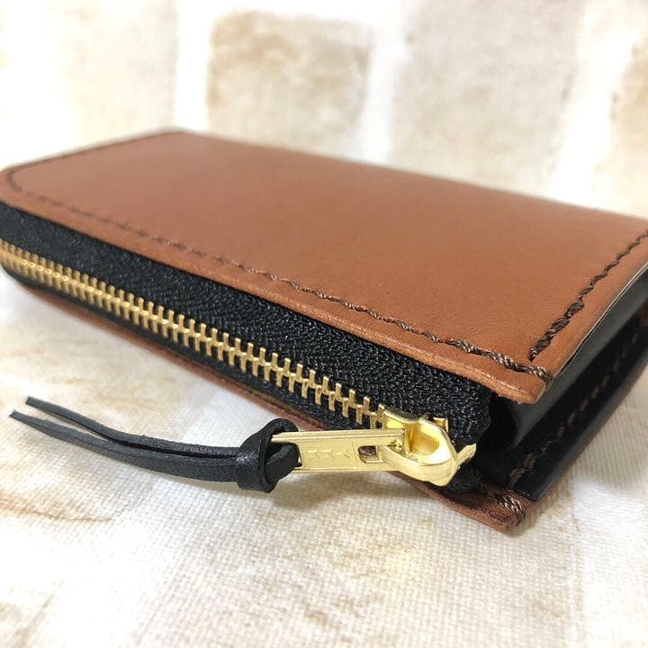 【財布】ミニL字ファスナーウォレット