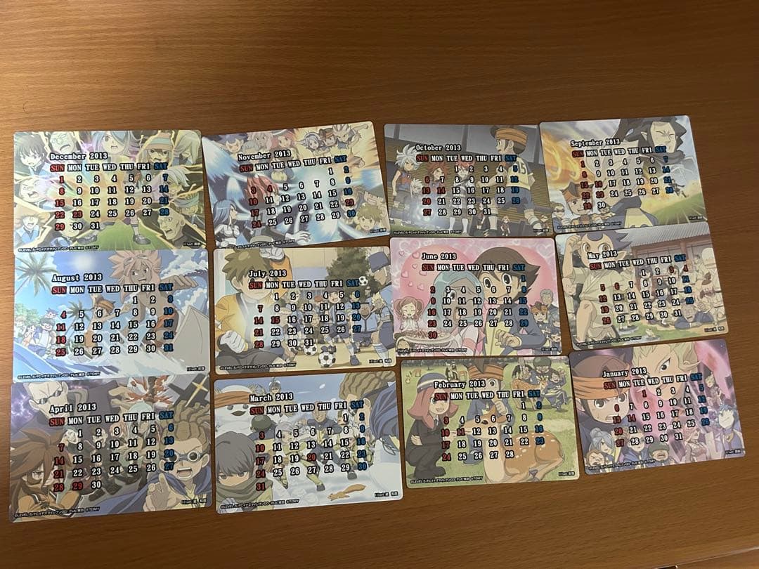 イナズマイレブン 5周年メモリアルBOX カード カレンダー