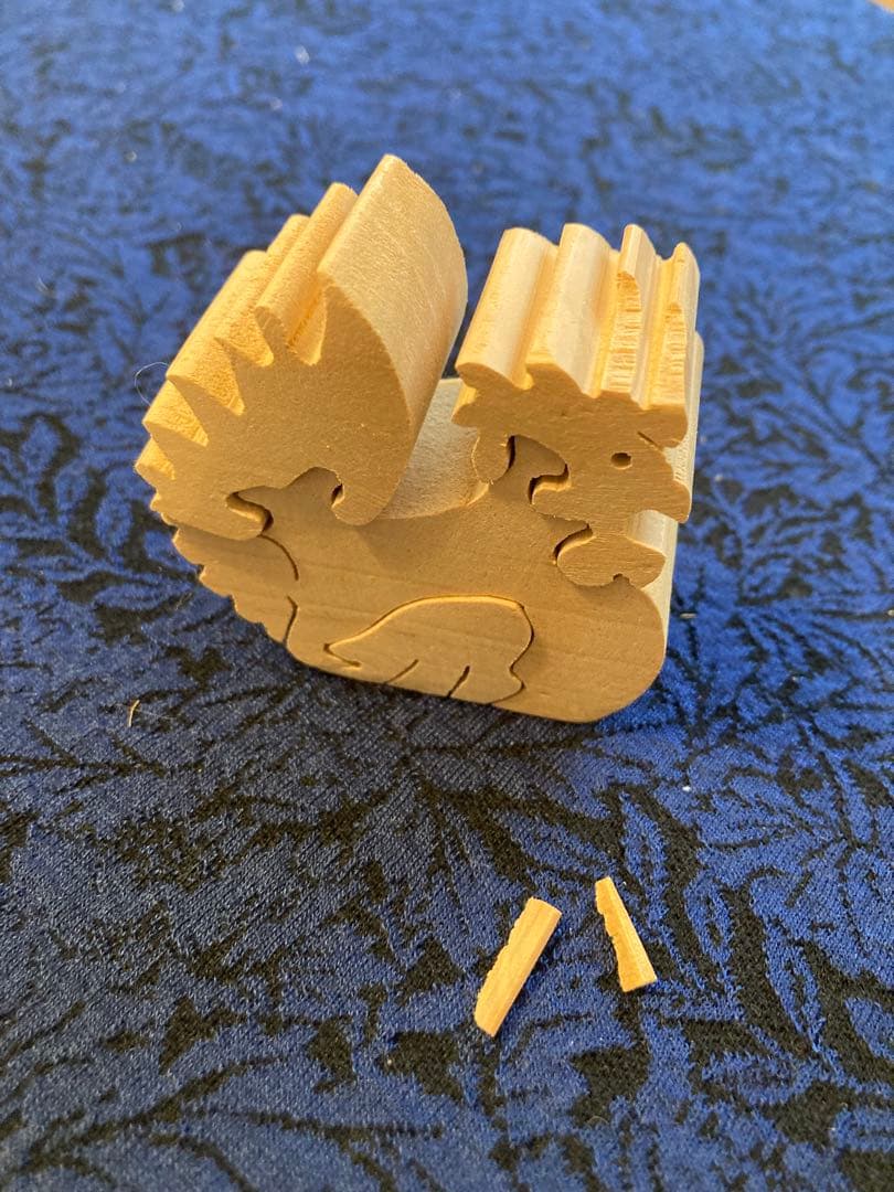 木製パズル 12支の動物置物セット 組み木