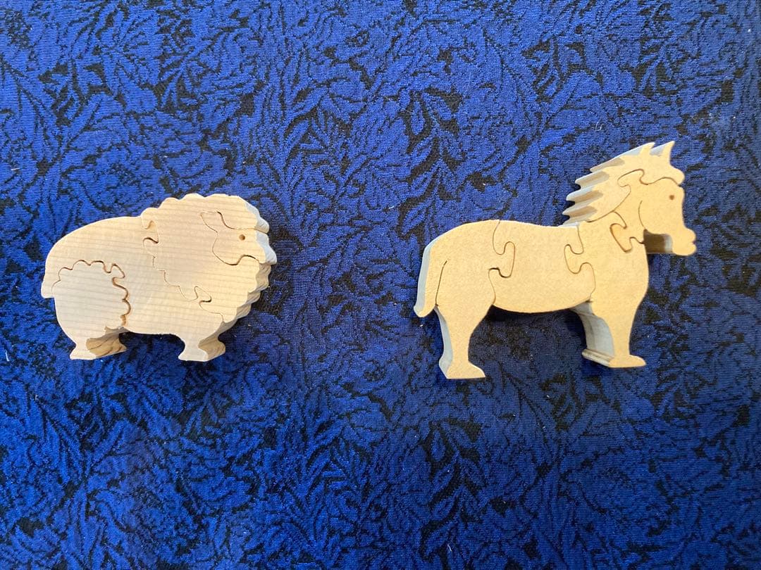 木製パズル 12支の動物置物セット 組み木