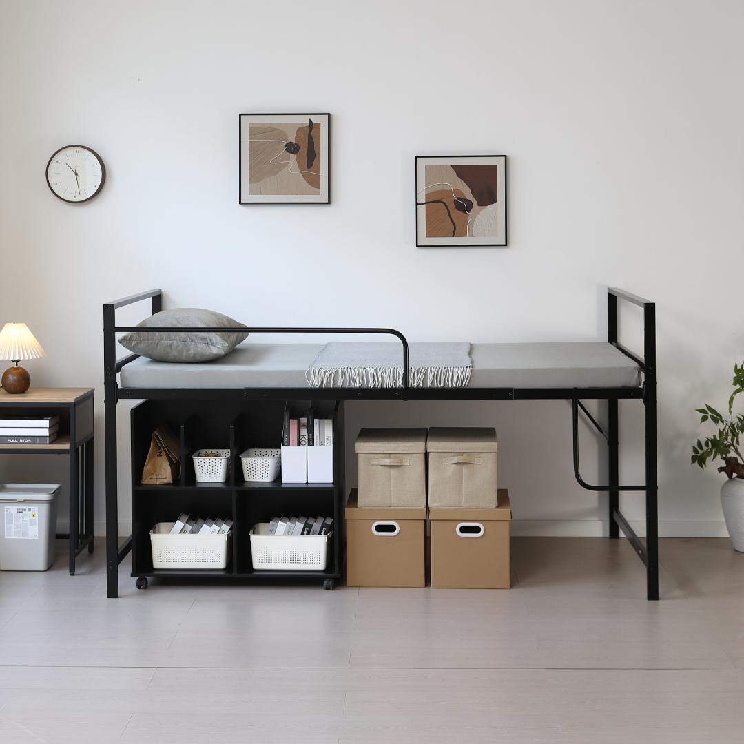 超人気！パイプベッド シングル【高さ110cm】 収納 北欧風 大人 一人暮らし