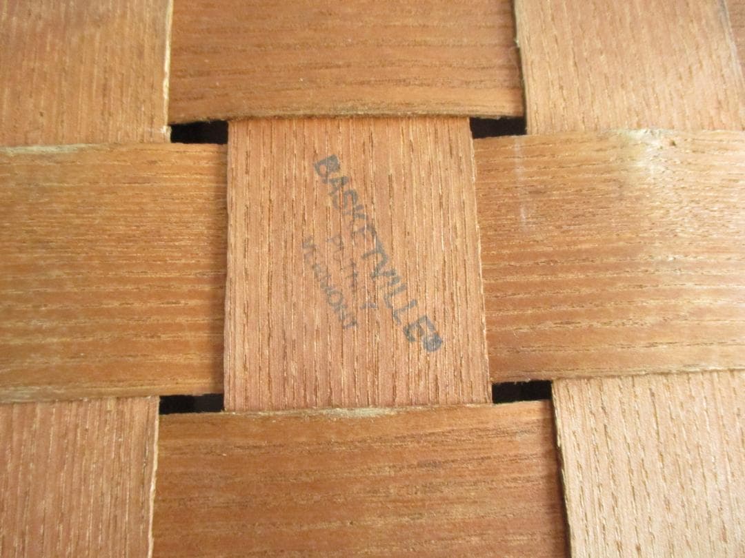 アメリカ製◎木製ハンドメイドバスケット◎BASKETVILLEピクニックに