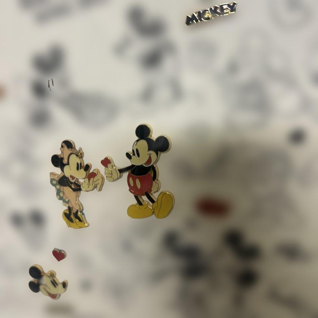 2500点限定★ディズニー　ミッキー　ミニー　model sheet バッジ