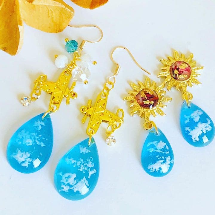 ✩.*˚こひなちさん専用♡空と太陽。 ピアス イヤリング