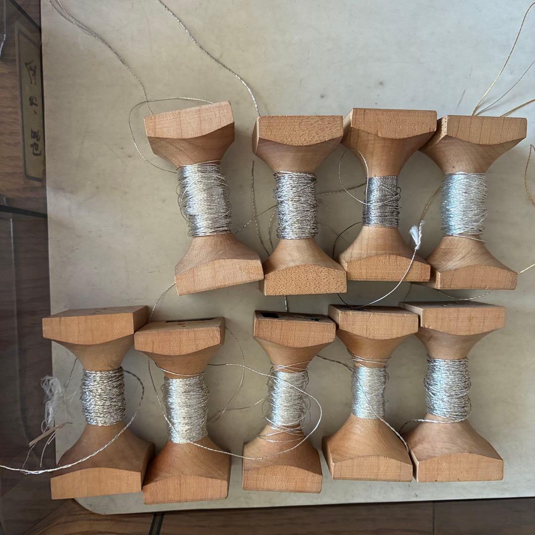 日本刺繍　金糸・銀糸・駒36個セット売り