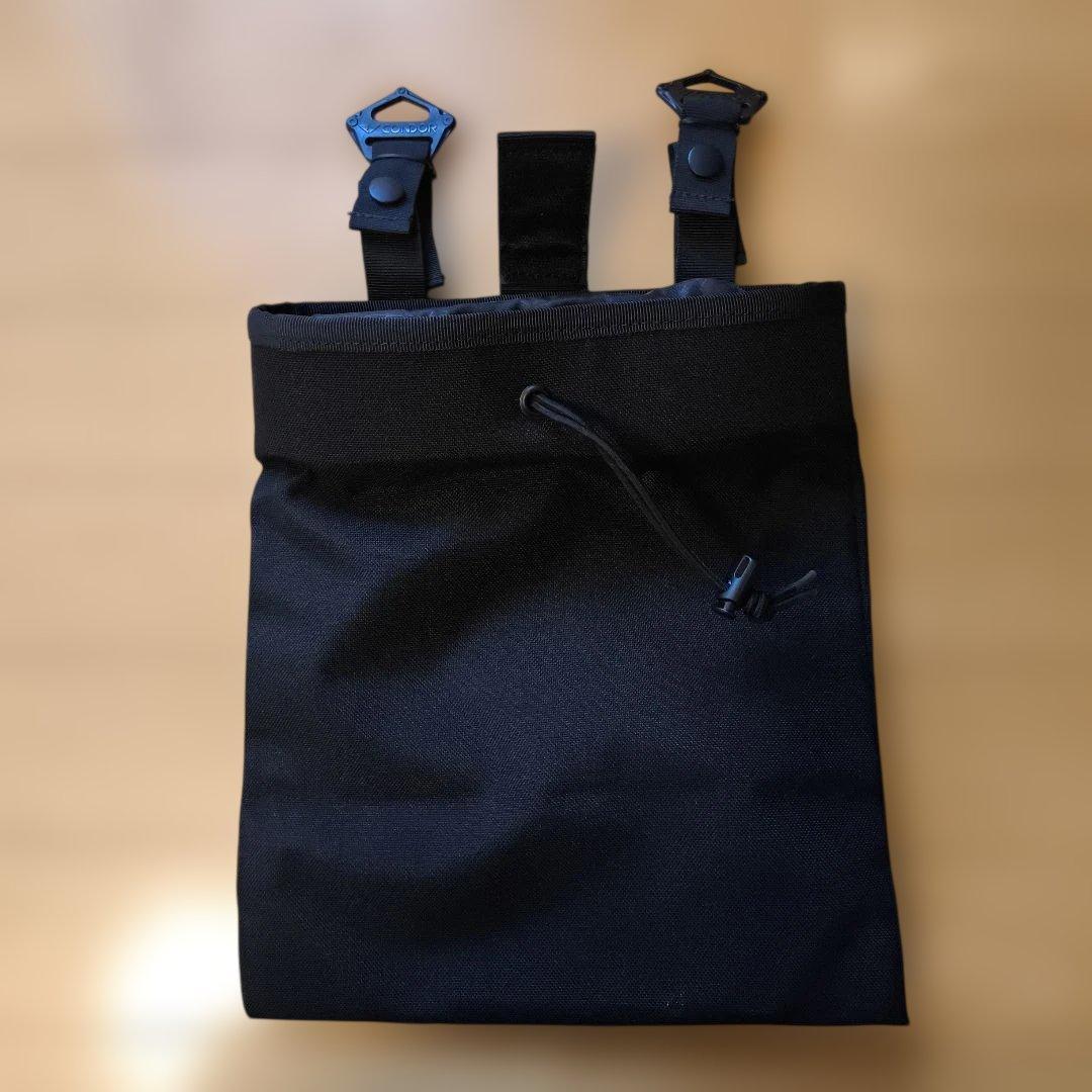 黒装備一式セット　PACAアーマー　チェストリグ　ダウンポーチ　ナイフ　ダンプ