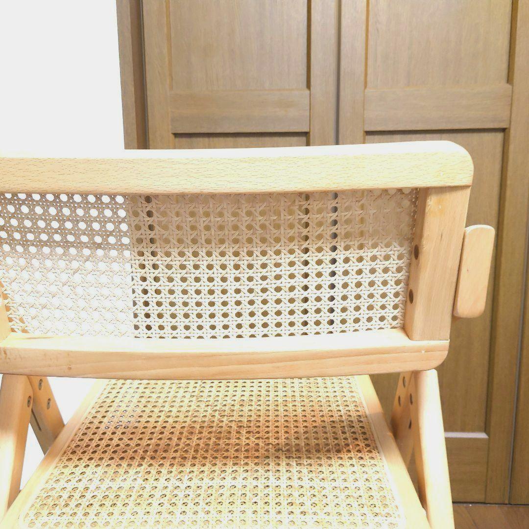 今治ラタン　チェア　木製　折りたたみ椅子　北欧風　韓国風　折りたたみチェア