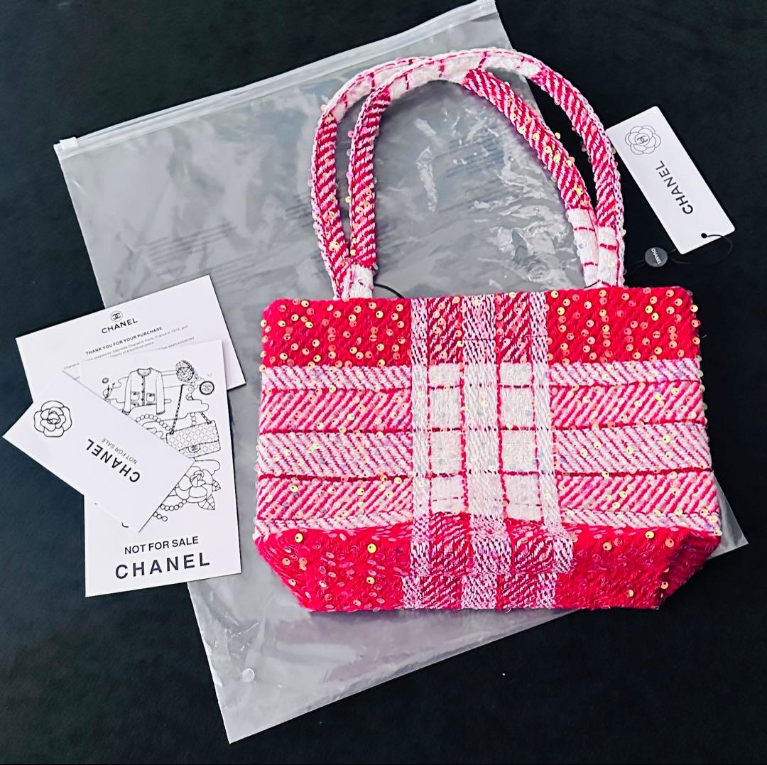 CHANEL シャネル ツイード トートバッグ ノベルティ スパンコール非売品