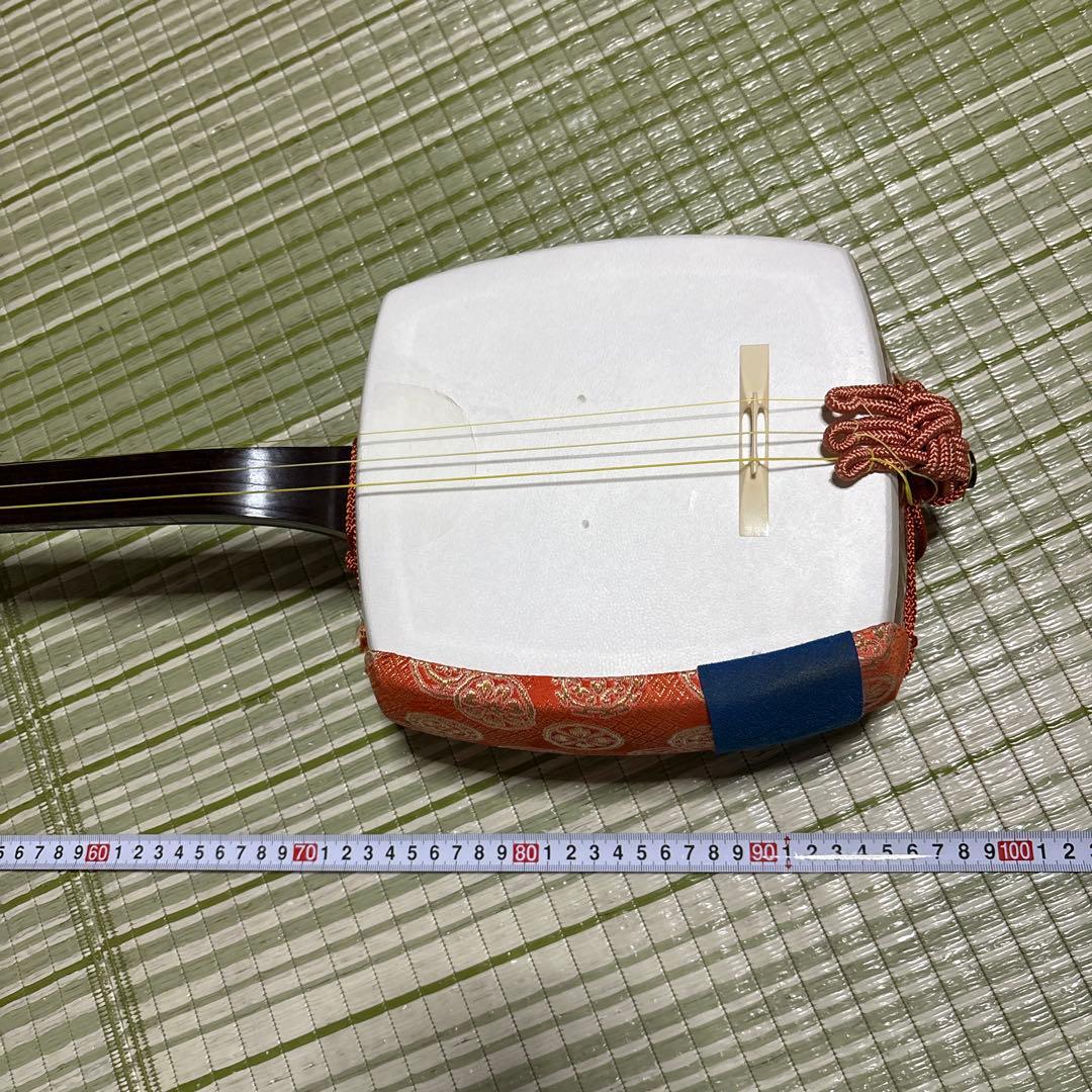 三味線　和楽器　バチ　べっこう風 撥　弦　駒　ハードケース
