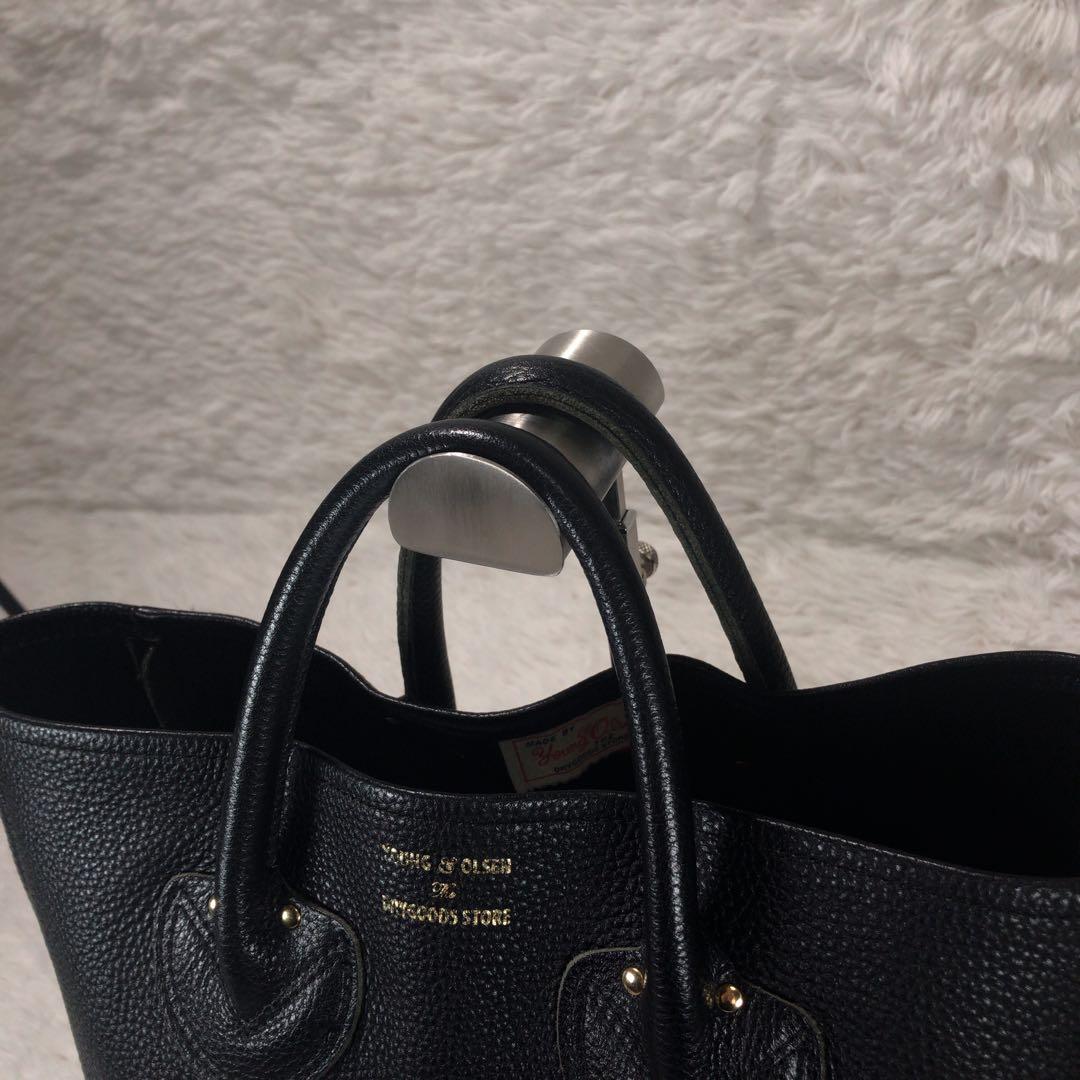 YOUNG ＆ OLSEN ヤングアンドオルセン レザー トートバッグ　シボ革