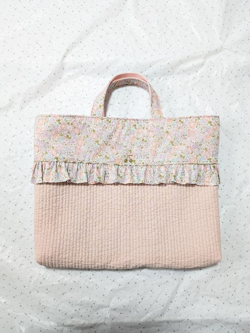 リバティ　レッスンバッグ　上履き入れ　ミシェル×ヌビ　ハンドメイド