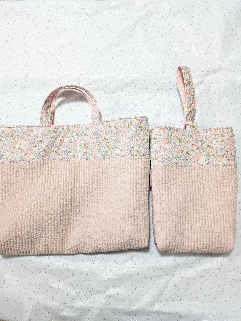 リバティ　レッスンバッグ　上履き入れ　ミシェル×ヌビ　ハンドメイド