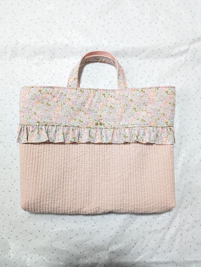 リバティ　レッスンバッグ　上履き入れ　ミシェル×ヌビ　ハンドメイド