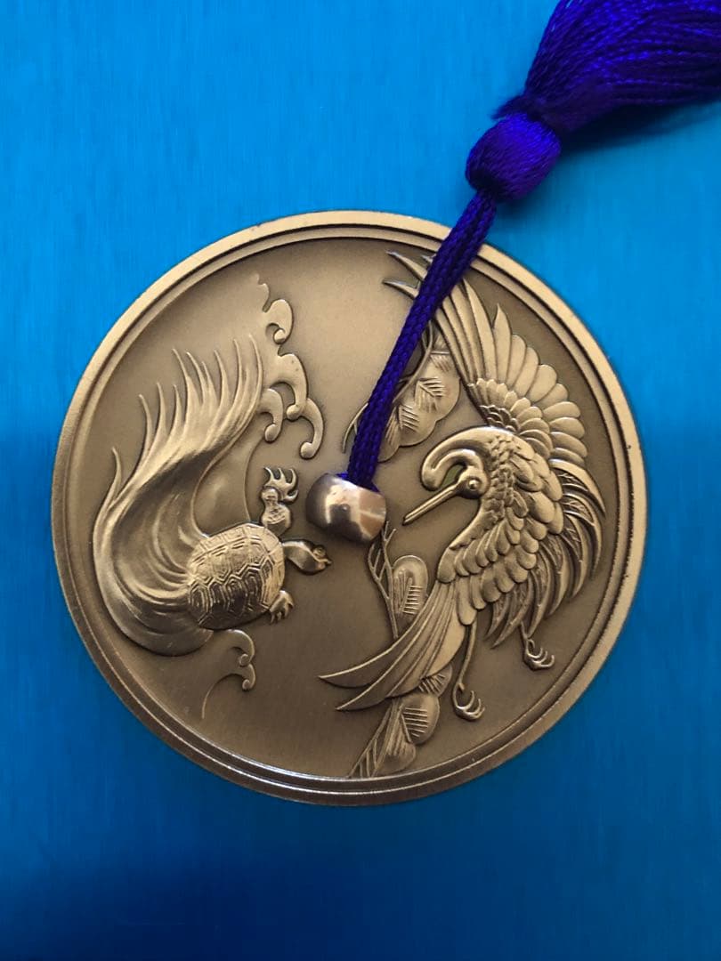 その他 Crane and Tortoise Carved Paperweight