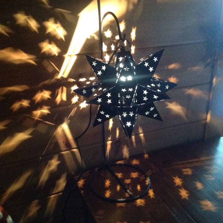 アメリカンカントリー雑貨　星型シルエット　ペンダントライト