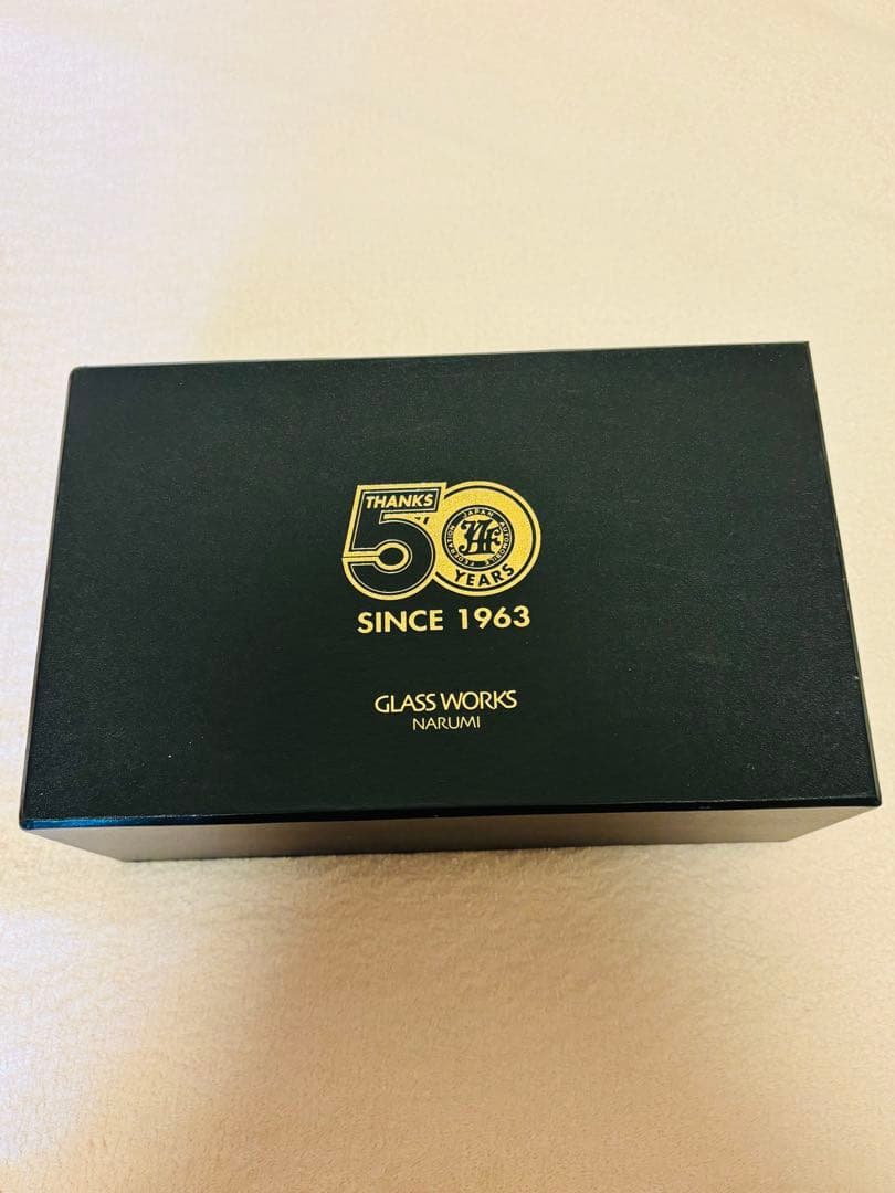 JAF50周年記念　江戸切り子　glass×2 ブルーとホワイトセットです。